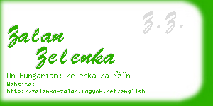 zalan zelenka business card